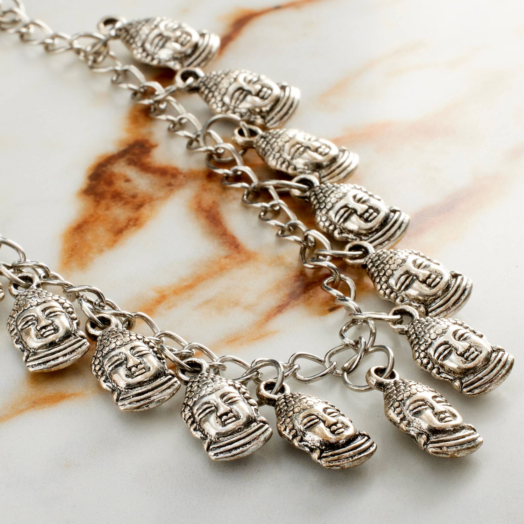 Silver Plated Metal Buddha Bead, 12mm by Bead Landing™